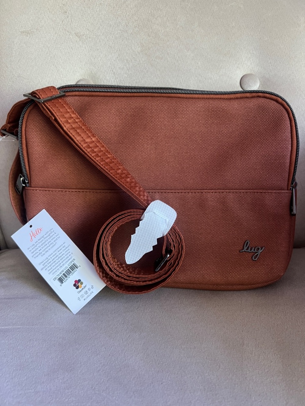 NWT Lug Delta Mini Matte Luxe Vegan Leather iPad/Tablet Case in Copper